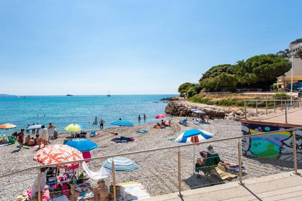 La Perle 2 P Terrasse Vue Mer 1Min Plage Clim 로퀴에브륀캡마르탱 외부 사진
