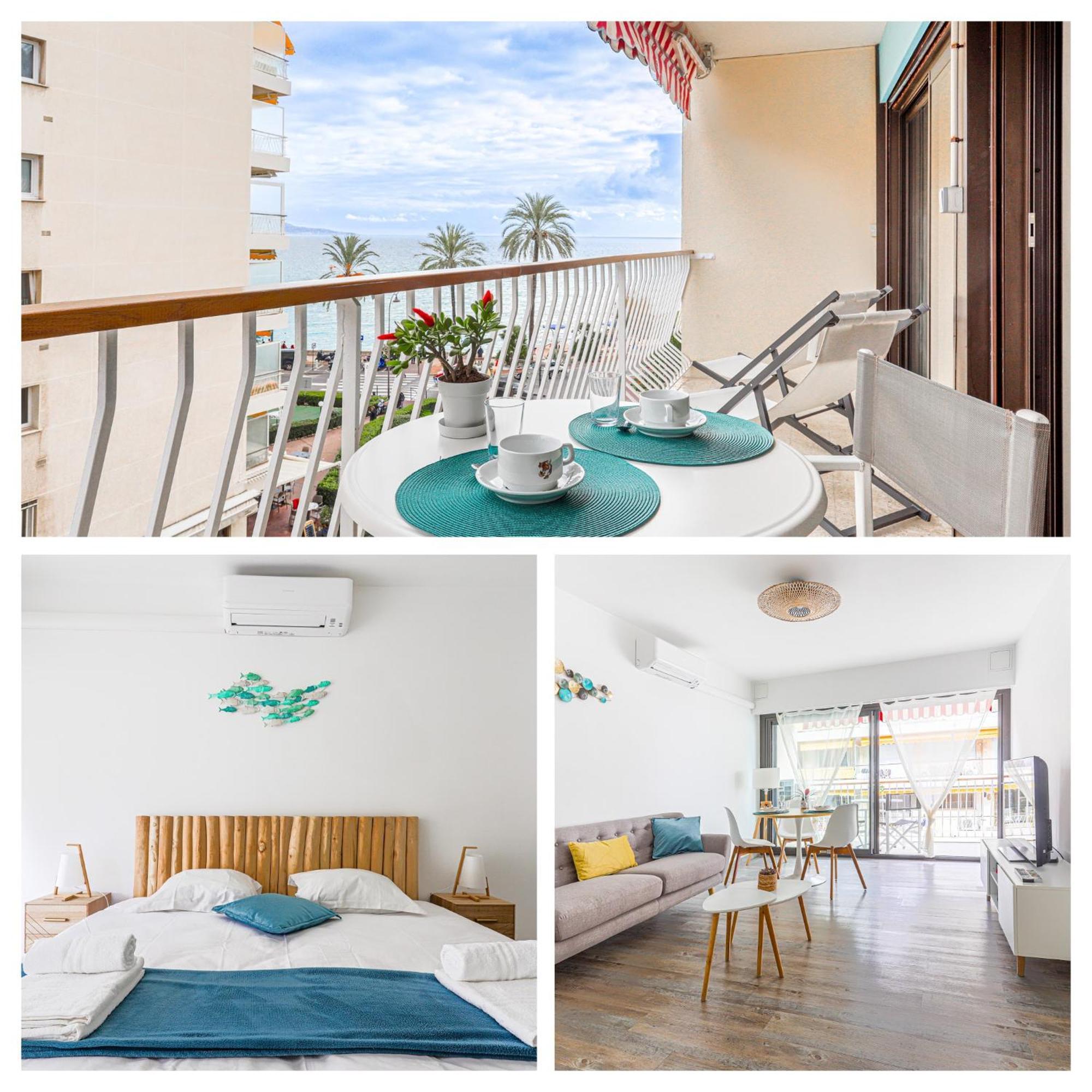 La Perle 2 P Terrasse Vue Mer 1Min Plage Clim 로퀴에브륀캡마르탱 외부 사진